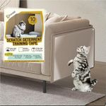 Couch Protectors from Cat Scratching 10 Packs Cat Scratch Protector Deterrent Tape for Funiture Sofa Door Mattress (one Side sticky-10 Pack)