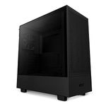 NZXT H5 Flow Compact Mid-Tower Airflow Alloy Steel Computer Case/Gaming Cabinet | Supports Mini-ITX, Micro-ATX, ATX, and EATX | 1 x 120mm Rear Fan and 1 x 120mm Bottom Fan - CC-H51FB-01, Black