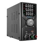 Jesverty DC Power Supply Variable, 0-60V 0-5A Adjustable Switching DC Regulated Bench Power Supply with USB & Type-C Quick-Charge, Encoder Knob, 4-Digit LED Display, Preset Memory SPS-6005X