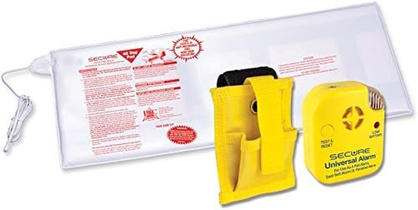 45BSET-1Y Bed Alarm System by Secure Safety Solutions - 80 dB Alarm Monitor with Holder & 12" x 30" Bed Sensor Pad - Bed Alarms and Fall Prevention for Elderly Dementia Patient - Batteries Included