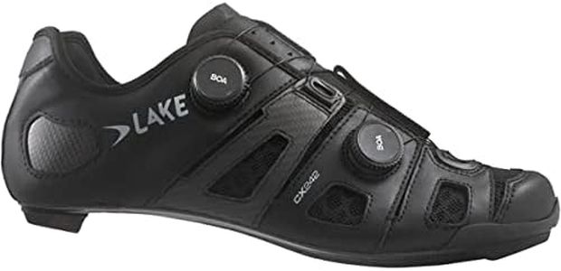 Lake Cx242 Wide Cycling Shoe - Men's Black/Silver, 46.0