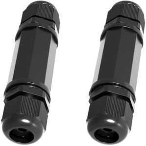 tunghey 2Pack Waterproof RJ45 Connector Shielded, Cat6/Cat5E/Cat5 Ethernet Coupler IP67, Outdoor Ethernet LAN Cable Extender Female to Female Adapter (2Pack)