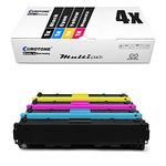 4x Müller Printware Remanufactured toner cartridge for HP Color LaserJet CP 1216 1513 1517 1519 N replaces CB540A-43A 125A