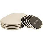 Super Sliders Multi-Pack Oval Reusable Furniture Sliders for Carpet - Effortless Moving and Surface Protection, Beige (8 Pack)