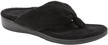 Vionic Indulge Gracie - Womens Toe Post Slipper Black - 8