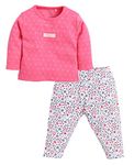 BABY GO Baby Girl's Cotton Graphic Clothing Set Pack of 1 (GOBS20-2512-0/6M- Fushia_0-6 Months)