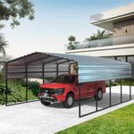 EROMMY 12x20 FT Metal Carport, 12' 