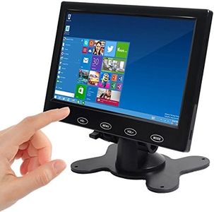 SallyBest® 7 Inch Ultra Thin 16:9 HD 800x480 TFT LCD Color Display Headrest Monitor Touch Button Monitor Screen Support AV HDMI VGA Video Input