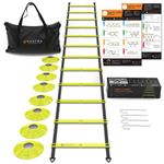 Football Training Equipment for Kids, Agility Ladder & Football Cones for Football Training, Football Training Cones Training Set, Goalkeeper Training Equipment & Football Coaching Equipment for Rugby