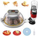 DETODDA 8 Eggs Incubators for Hatching Eggs, Incubator for Eggs Automatic Turning, Egg Candler, Automatic Egg Incubator for Hatching Chicken Duck Goose Quail, 2 Egg Trays + 2 Feeding Plates