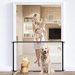 2 Pack Pet Gate for Dogs, Safety Mesh Fabric Gate for Pet Dogs, Portable Folding Door Suitable for Stairs, Doors, 28'' x 44''