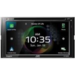 JVC KW-V960BW Built in Wi-Fi for Wireless CarPlay Android Auto, CD/DVD 6.8" LCD Touchscreen Display, AM/FM, Bluetooth, MP3 Player, USB Port, Double DIN, 13-Band EQ, SiriusXM, Class D Amp, Car Radio