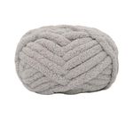 Zituop Chunky Knit Chenille Yarn for Hand Knitting Blankets, Super Soft Big Jumbo Blanket Yarn (Grey)