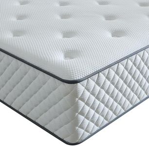 Sleremind Double Mattress | 7-Zone Hybrid Pocket Spring Medium-Firm Bed Mattress | Pressure Relief Technology & Cooling Gel Memory Foam(135×190×22cm)