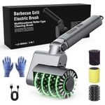 2026 Upgraded Electric Grill Brush for Outdoor Grill, 3-in-1 Cordless Rotary BBQ Grill Cleaner with 3-Speed Control, Adjustable Head, Heavy Duty Barbecue Cleaner for Cast Iron, Stainless Steel Grates