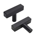 homdiy (15 Pack) Square Cabinet Knobs Black Kitchen Knobs - HDJ22BK Bathroom Cabinet Knobs Metal Drawer Knobs for Kitchen Cupboards