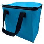 TIJAR® Hot Food and Cooler Bag, 12L, Insulated Bag and Carrying Handle, Collapsible Medium Size Cool Bag, Lunch Bag, Cool Box, Grocery Shopping Bags, Cooling Bag for Camping BBQ Outdoor (Blue 12L)