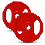 BodyRip Polygonal Colour Weight Plate | 2x 5kg, 2" Olympic Hole | Dumbbell or Barbell | Home Gym Training, Weightlifting