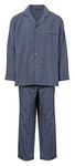 KENTEX ONLINE MENS TRADITIONAL PYJAMA SET IN POLYESTER COTTON HOME OR HOSPITAL WEAR SIZES M TO XXL (X-LARGE, NAVY CHECK)