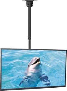 Suptek Ceiling TV Wall Mount Fits Most 26-65" LCD LED Plasma Flat Panel Display with Max VESA 400x400mm Max Loaded up to 45kg Height Adjustable with Tilt and Swivel Motion MC4602