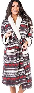 Lazy One Ultra-Cozy Bathrobes for Women, Cabin Moose Bathrobe, Small-Medium
