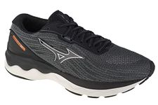 Mizuno Men's Wave Skyrise 3 Running Shoes, Black Silver Orange Copper, 8.5 UK