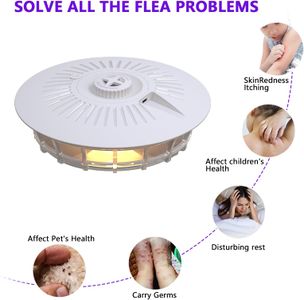 COZHYESS Electric Indoor Flea Trap – Sticky Dome Catcher for Home Pest Control