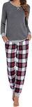 Ekouaer Womens Pyjamas Sets Round N