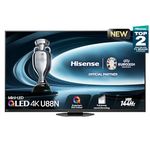 Hisense 65U88N-65 inch Mini-LED PRO 4K QLED 144Hz Google TV with Quantum Dot Technology, HDR10/HDR10+/HLG, Dolby Atmos Sound, 2500 Nits, IMAX Enhanced