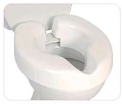 NRS Healthcare Novelle Portable Clip-On Raised Toilet Seat, Height Raiser, Maximum User Weight 190kg(30st), Not For All Toilets, Please Check Dimensions- White