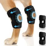 RC GearPro 2 Pack Dog Joint Brace Rear Leg Canine Hock Support - Dog Elbow Brace Compression Wrap Straps for ACL CCL Joint Injury and Sprain Protection, Healing and Loss of Stability (M)