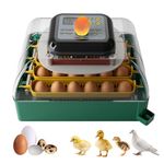 Shaledig 24 Eggs Incubators for Hatching Eggs with Automatic Egg Turning & Humidity Control & Digital Temp & Egg Candler, 360° Clear View for Chicken/Duck/Quail/Goose, Perfect for Lab School Farm