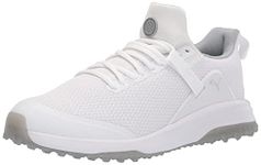 PUMA Men's Fusion Evo Golf Shoe, Puma White-quarry, 15