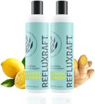 RefluxRaft Acid Reflux Therapy, Organic Alginate, Rapid & Long Lasting Gerd, LPR & Digestion Symptom Support, Zero Sugar, Gluten Free, Low Sodium, Lemon Ginger, 47 Gel Servings Per 8 OZ Bottle, 2 Pack