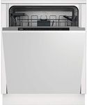 Beko DIN16430 Fully Integrated Standard Dishwasher - Stainless Steel / Black Control Panel with Fixed Door Fixing Kit - D Rated