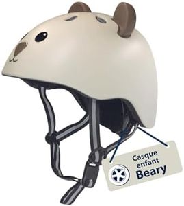 HUDORA Casque pour Enfants Beary - Casque Confortable pour Tout-Petits en XXS/XS - avec Un Adorable Motif d'ours - Casque de Haute Qualité - Idéal pour Draisienne, Trottinette & Vélo