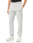 Champion Men's Legacy Authentic Pants-Script Logo Powerblend Fleece Elastic Cuff Sweatpants, Grigio Melange, S