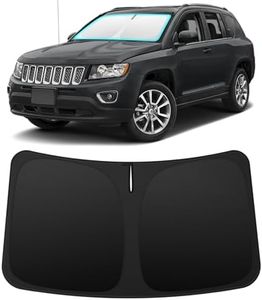 INSAUTO Custom Fit Windshield Sun Shade Accessories for Jeep Compass 2007-2016, Foldable Front Window Sunshade, UV & Heat Reflector, Keeps Interior Cool, Includes Storage Bag