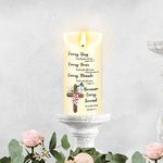 Gerrii Christian Gifts for Women LED Candles Religious Gifts for Women Led Flameless Candles Inspirational Candles Gifts with Bible Verse and Prayers Scripture Gifts for Women (Flower Every)