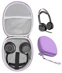 Alltravel Headset Case for Plantronics Voyager Focus UC, Blackwire 3210, C3210, 5210, 5220, 3220; Also for Jabra Evolve 65, 65UC, 40, 40 UC, 20 UC; H800, H820e, H390, h540, H650e, H570 (Purple)