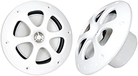 KENWOOD KFC-1613MRB/W 6.5 Inch 2 Way Coaxial Waterproof Marine Motorsports Boat Speakers, Pair, 4 Ohm, 100 Peak Watts (White)