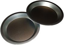 Two 9 inch Pie Pans a Heavy weight steel none stick bakeware set with even heating (Standard version)