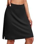 COOrun Women Tennis Skirts Golf Skort with Pockets Athletic Skirts High Waist Sport Running School Skirt Workout Scort Pickleball Black