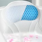 Anevna Bath Pillow Bathtub Pillow，Bath Pillows for Tub Neck and Back Support, Bath Tub Pillow Headrest with Soft 4D Mesh Fabric