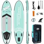 BEYOND MARINA Inflatable Stand Up Paddle Board, 10'6" SUP Paddleboard for Adult, Premium Accessories | Non-Slip 5MM EVA Deck & Foam Handles, Camera Mount, Double Action Pump, 85L Travel Backpack