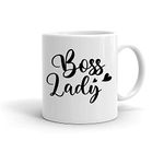 Clapcart Designer Printed Coffee Mug/Cup - White Ceramic Mug (Boss Lady Design Print)