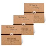 CheersLife Best Friend Friendship Bracelets Gifts Forever Love Knot Infinity Matching Distance Bracelet Jewelry Bridesmaid Friendship Birthday Gifts for 3 BFF Women Girls Sisters