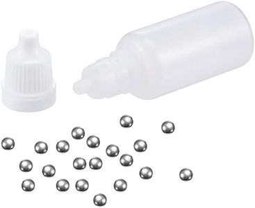 uxcell 300pcs 5.5mm 304 Stainless Steel Balls with 30pcs 15ml PE Bottles for Model Paint