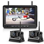 eRapta 2 Magnetic Wireless Reversing Camera Kit 7” IPS Monitor, 1-Min DIY Installation,1080P, 9600mAh Rechargeable Camera System Lower Consumption for for Car Van Truck