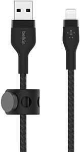 Belkin BoostCharge Pro Flex Braided USB Type A to Lightning Cable (3M/10FT), MFi Certified Charging Cable for iPhone 13, 12, 11, Pro, Max, Mini, SE, iPad and More - Black (CAA010bt3MBK)